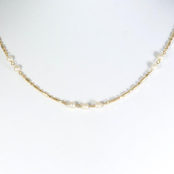 18K Yellow Gold Necklace (Pearl, 6.0g Total Weight, 42cm) - 18K Yellow Gold and Pearl Women's Jewelry