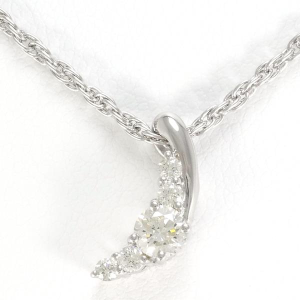 Ladies' PT900 Platinum & PT850 Necklace with 0.35ct Diamond & Yellow Diamond, Length 40cm, Weight 6.2g