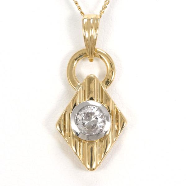 Platinum/K18 Yellow Gold Diamond Necklace (Approx. 0.24ct, 41cm)