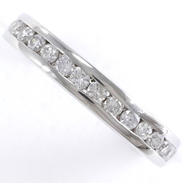 PT900 Platinum Ring With 0.42ct Diamond, Size 7, Total Weight Approximately 3.8g