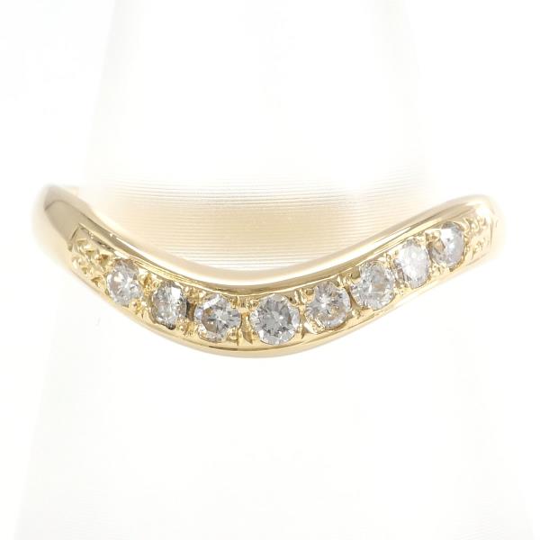 [LuxUness]  "Size 14 Diamond Ring in K18 Yellow Gold Weighing 0.23ct, Total Weight Approximately 2.8g" in Excellent condition