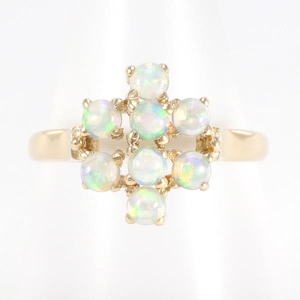 "Size 13 Opal Ring in K18 Yellow Gold Weighing Approximately 3.7g"