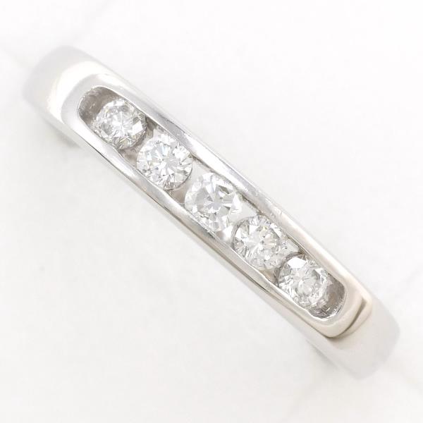 Platinum PT900 Ring (Size 15) with Diamond (0.30ct), Total Weight Approx. 5.9g - Ladies Pre-owned Jewelry