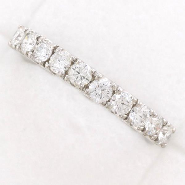Platinum PT900 Diamond (0.50ct) Ring, 3.6g Weight, Ring Size 11.5, Silver, Women's Pre-Owned Luxury Jewelry