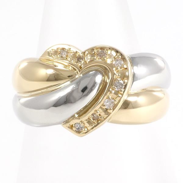 11-Size Diamond Ring in Platinum & 18K Yellow Gold, Approx. Weight 5.5g Ladies'