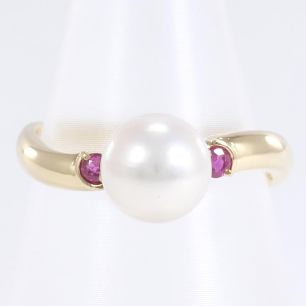 [LuxUness] 18K Faux Pearl Ring Metal Ring in Excellent condition