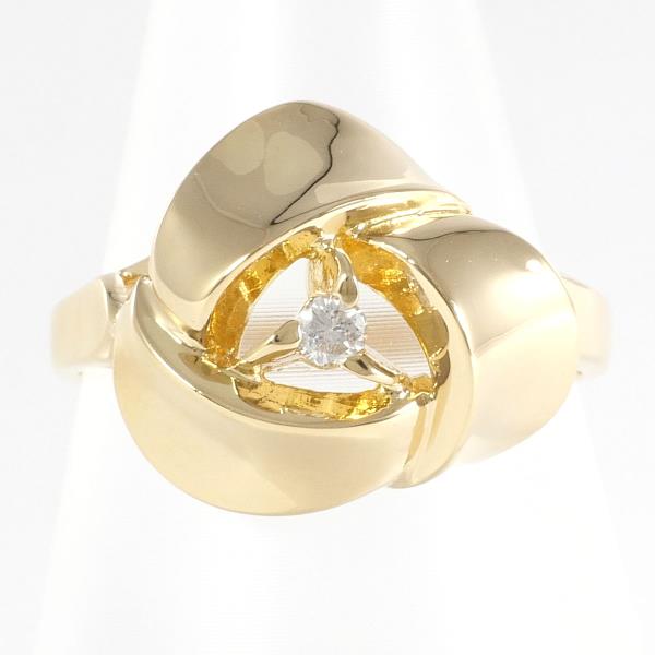 Ladies' 18K Yellow Gold Diamond Ring, Size 13, Total Weight 3.9g