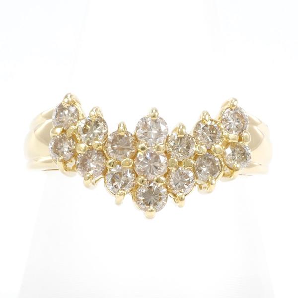 14-Size 1.03ct Brown Diamond Ring in 18K Yellow Gold, Approx. Weight 4.3g Ladies'