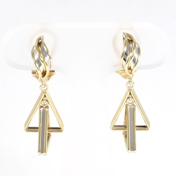 Ladies' PT850 Platinum & 18K Yellow Gold Earrings, Total Weight 4.0g