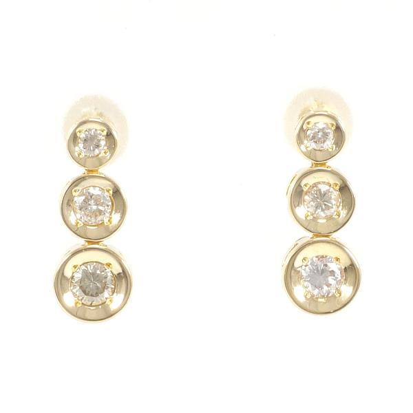 18ct Yellow Gold Diamond Earrings, 0.25ct ×2, Total Weight Approx. 1.8g