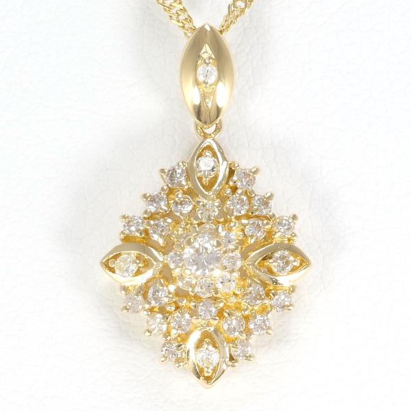 18ct Yellow Gold Diamond Necklace, 0.30ct, Total Weight Approx. 2.7g, Length 40cm