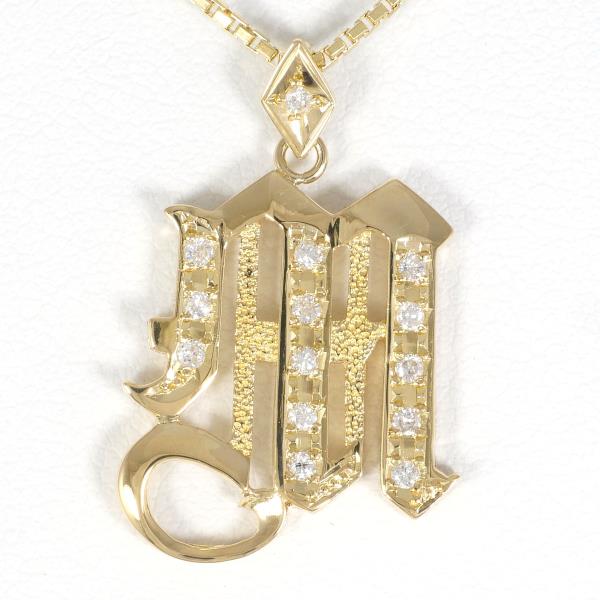 K18 Yellow Gold Necklace with 0.13ct Diamond, Approximately 52cm, Weighs Approximately 5.2g