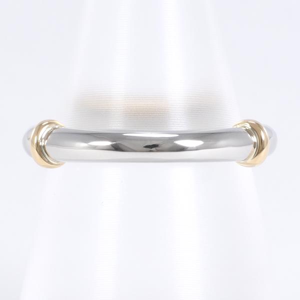 9-Size Ring in Platinum & 18K Yellow Gold by 4℃, Approx. Weight 6.3g Ladies'