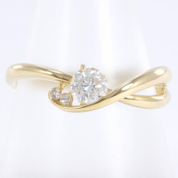 15-Size Diamond Ring in 18K Yellow Gold (0.382ct & 0.03ct Diamond), Approx. Weight 3.3g Ladies'