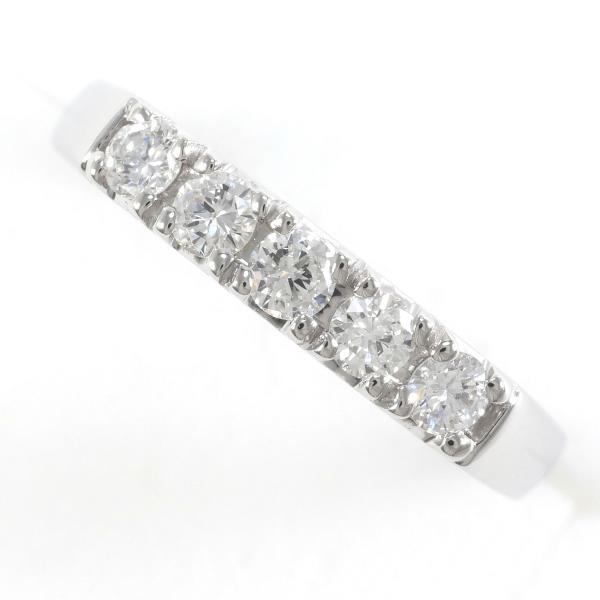PT900 Platinum Ring with Diamond 0.36ct, Ring size 11, Total Weight approx 3.6g, Women's Silver