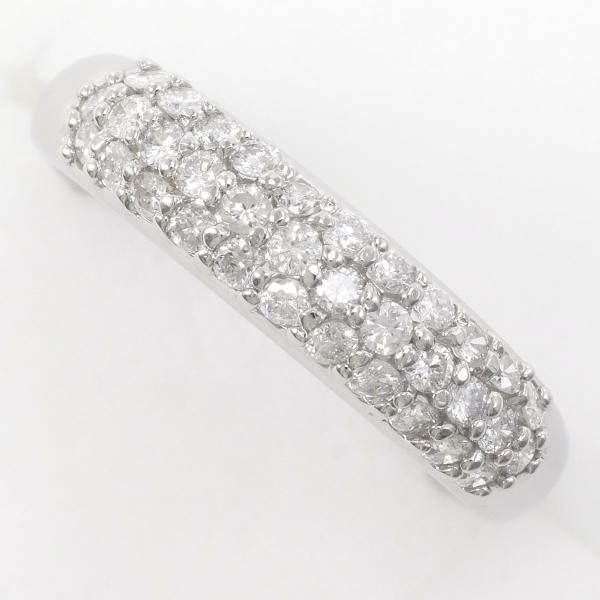 Ladies Platinum PT900 Diamond Ring, Size 11 with 0.52 ct Diamond, Total Weight Approx 4.5 g - Silver Jewelry