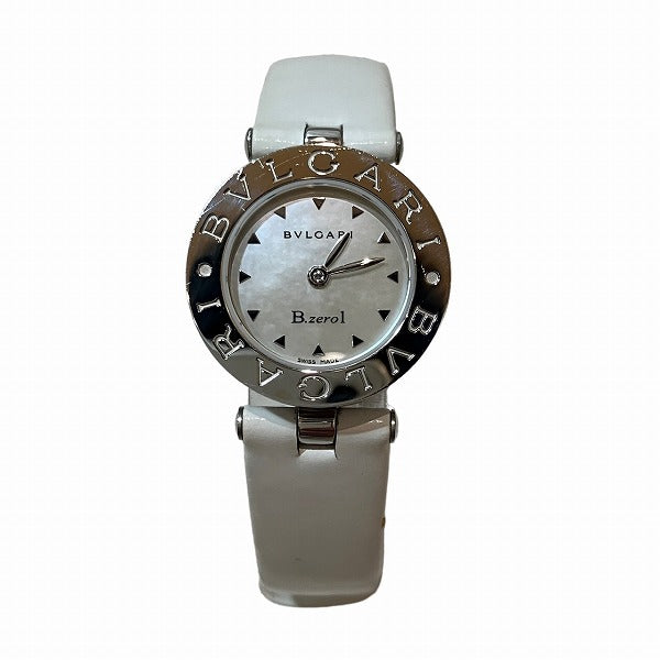 Bvlgari Bvlgari Women's B.zero1 BZ22S Quartz Wristwatch with SS/Leather Strap - White (Pre-Owned) BZ22S