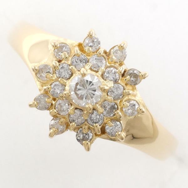 Ladies' 18K Yellow Gold Diamond Ring, Size 13, 0.40ct Diamond