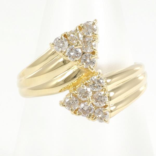K18 Yellow Gold Ring with 0.50ct Brown Diamond, 11 Size, 3.8g Total Weight