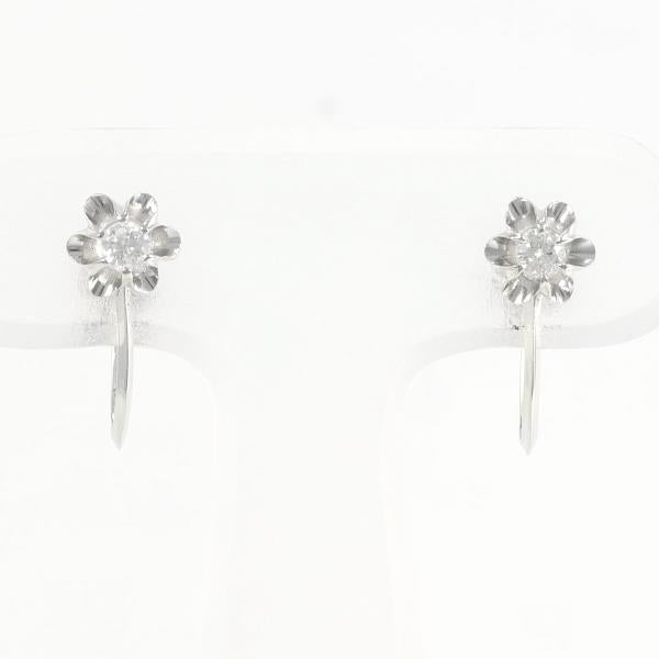 Pm Platinum Earrings with 0.16ct Diamonds (pair), 2.6g Total Weight