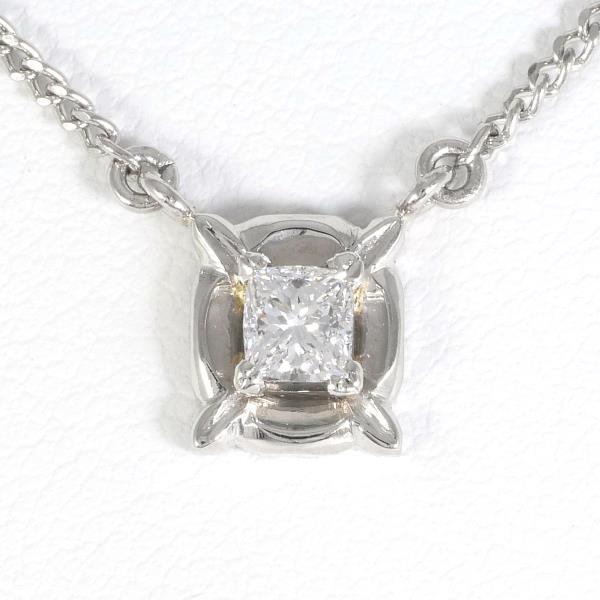 Platinum PT850 Necklace with approximately 0.37ct Diamond, Total Weight Approximately 5.1g, 41cm Length, Ladies' Jewelry
