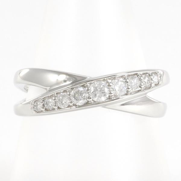 [LuxUness]  Platinum PT900 Diamond Ring, 15 Size, 0.30ct Diamond, 4.3g Total Weight   in Excellent condition