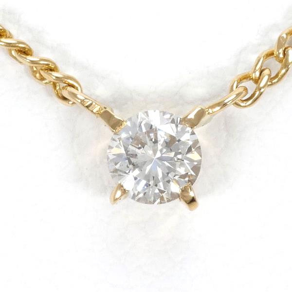 Ladies' 18K Yellow Gold Necklace with 0.20ct Diamond SI1, Total Weight Approximately 2.9g, Length Approximately 40cm