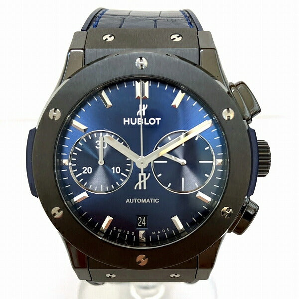 Hublot Classic Fusion Chronograph 521.CM.7170.LR Men's Watch - Stainless Steel and Leather Automatic Black 521.CM.7170.LR