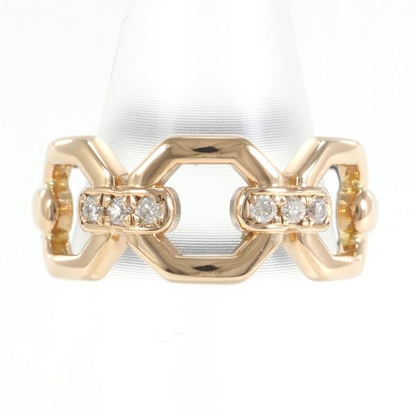 Pre-Owned Creative Ladies' Ring, Size 6 with D0.15ct Diamond in K18 White-Gold/K18 Yellow-Gold 100302050a700434