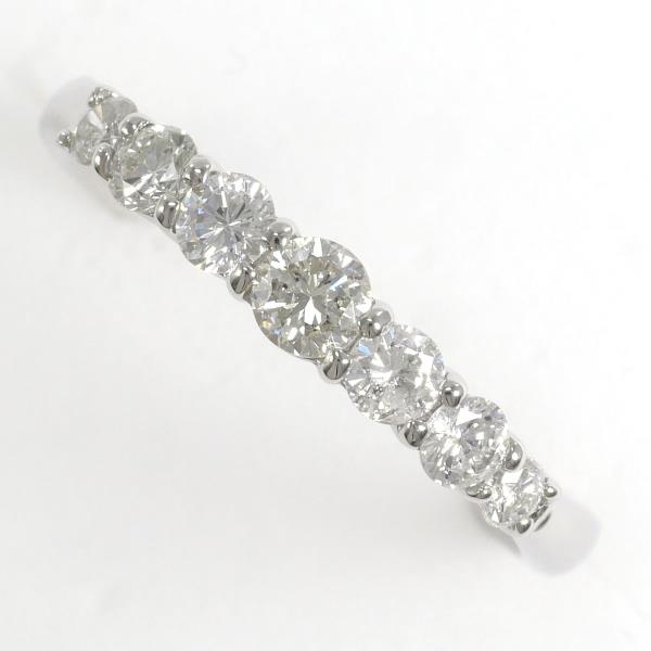 Ladies' PT900 Platinum Ring with 0.50 carat Diamond, Size 12, Total Weight Approximately 2.7g