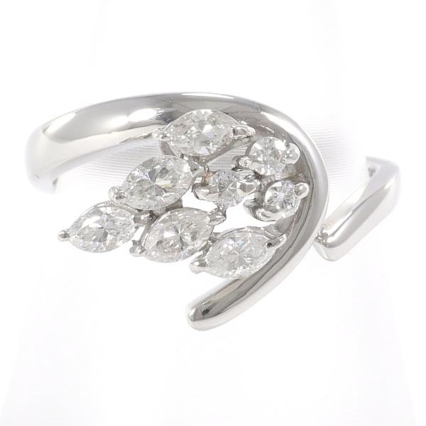 Ladies’ Platinum PT900 Diamond Ring, Size 11, 0.53ct Diamond, Total Weight Approximately 5.6g