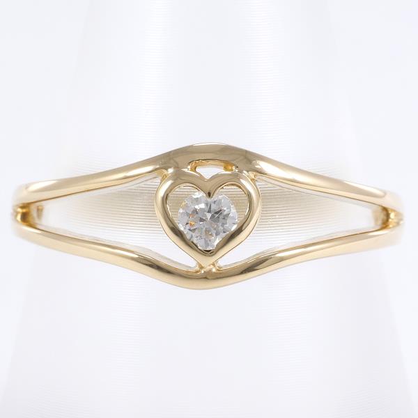 K18 Pink Gold Ring with 0.11ct Diamond, Size 16, Total Weight Approximately 2.8g - For Ladies
