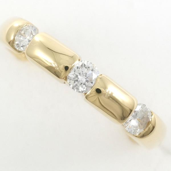 [LuxUness]  K18 18k Yellow Gold Ring with 0.30ct Diamond, Size 10, Weight ~2.6g  in Excellent condition