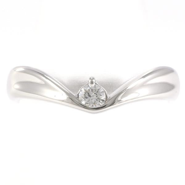 Platinum PT900 Diamond Ring, Size 13, Total Weight Approx. 4.2g, Diamond 0.103ct