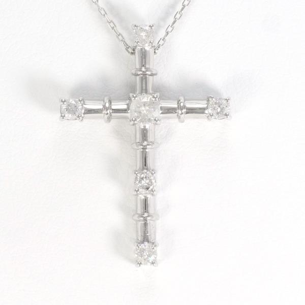 [LuxUness]  18K White Gold Diamond Necklace, 0.50CT, Approx. 40cm, Approximate Total Weight 3.9g in Excellent condition