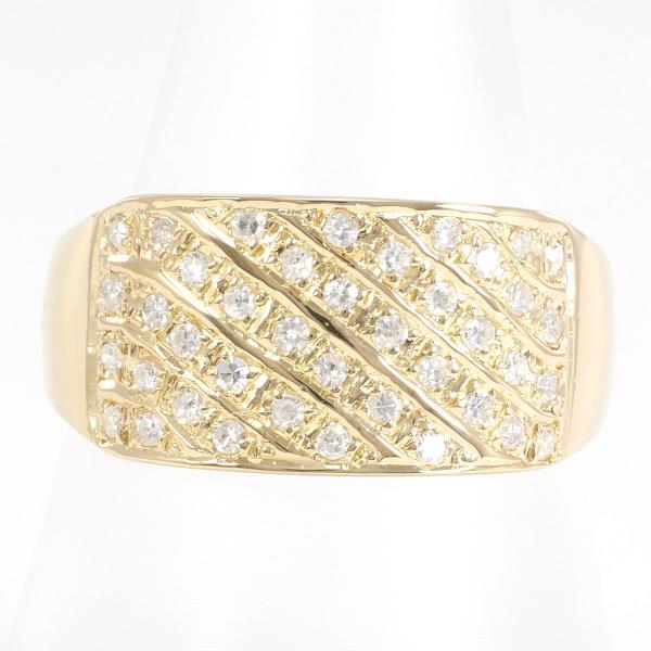 14K Yellow Gold Diamond Ring, 14 size, 0.26 ct Diamond, Approximate Weight 4.0g