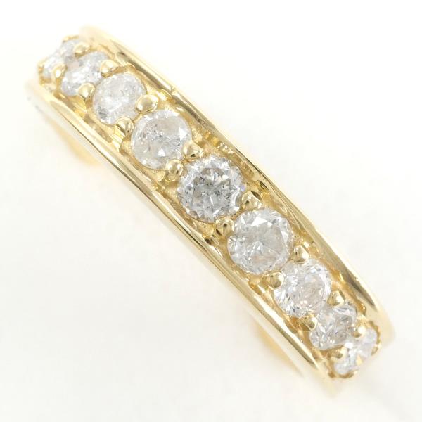 Luxurious K18 Yellow Gold Ring with 0.50ct Diamond, Size 6.5 for Women