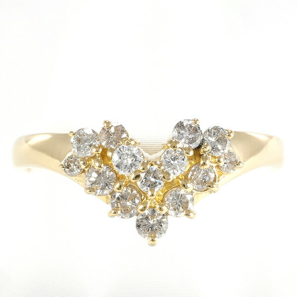 K18 Yellow Gold Ring with 0.50ct Diamond, Size 17.5, Weight Approx 3.3g, For Men