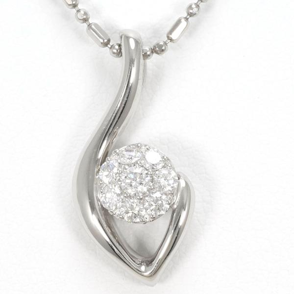 "Single Diamond (0.30ct) Necklace" in Platinum PT900/PT850 for Women, Silver Color