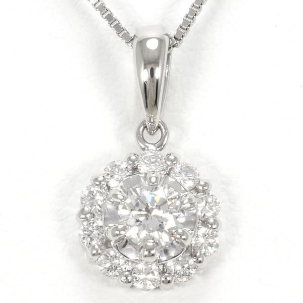 Platinum PT900 & Platinum PT850 Necklace, approx. 40cm, with 0.16 ct and 0.19 ct Diamonds for Ladies
