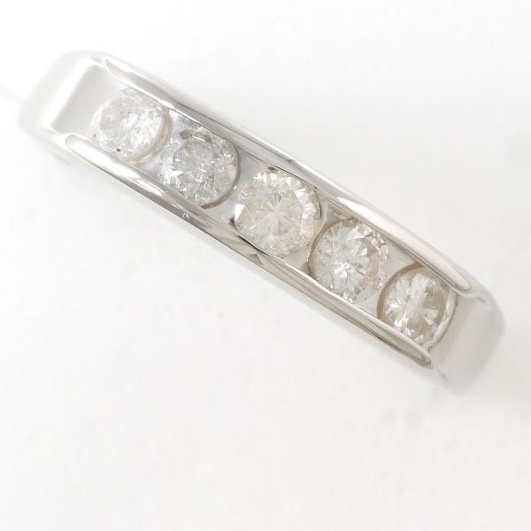 PT900 Platinum Ring with 0.50ct Diamonds, Size 14, Total Weight Approx. 3.6g