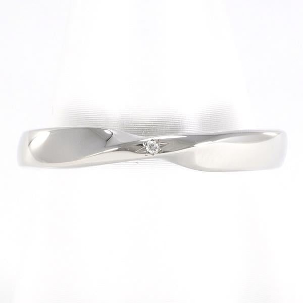 Platinum PT900 Diamond Ring, Size 13, Weight 5.1g, Women's Silver