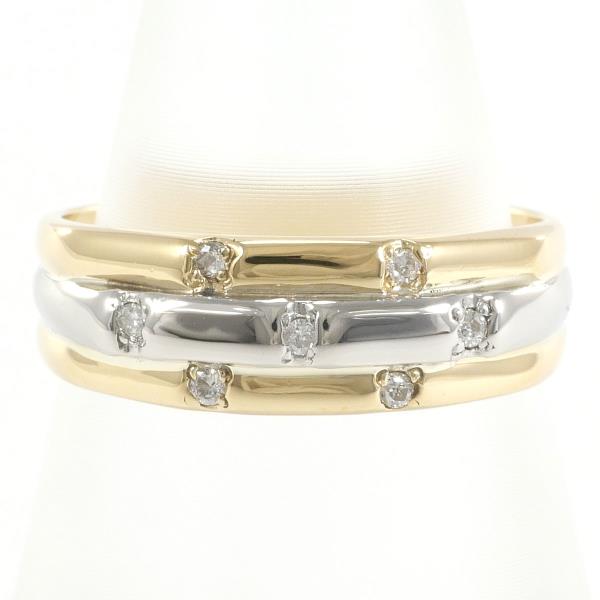 Platinum & 18K Yellow Gold Diamond Ring - Size 11, Total Weight