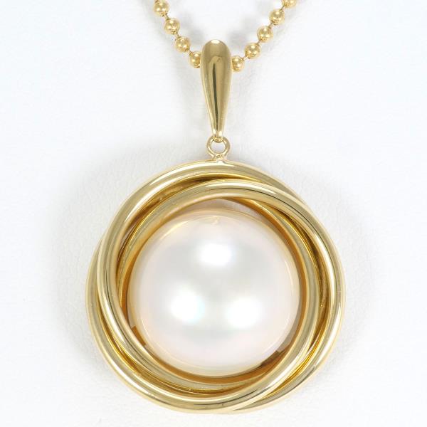 Necklace in K18 Yellow Gold with Mabe Pearl, Women’s - White (Used)