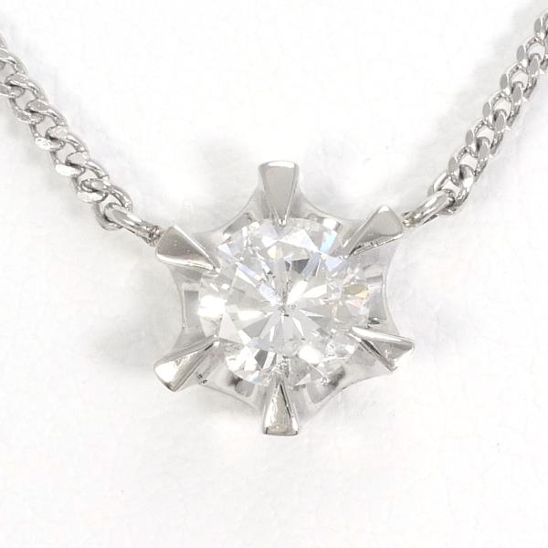 Platinum PT900 PT850, 0.41 ct Diamond Necklace Approx. 41cm for Women