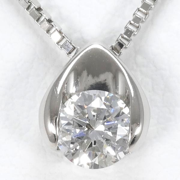Platinum PT900 and PT850 Necklace with 0.276ct Diamond, Weighs Approximately 3.0g and 40cm Length