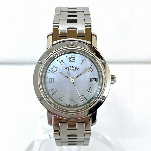 Hermes Clipper Ladies Silver Wristwatch CL4.210