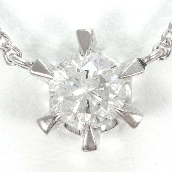 PT850 Platinum Necklace with 0.39ct Diamond, Approximately 41cm, Weighs Approximately 3.0g