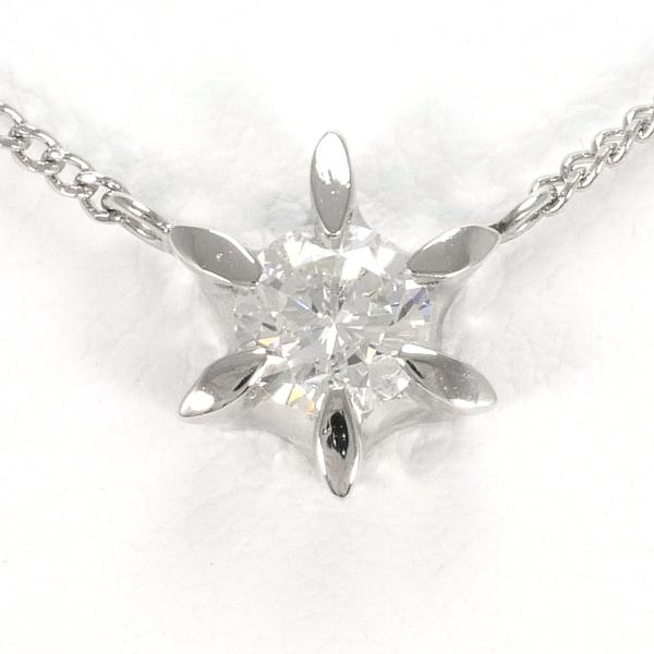 "PT900 and PT850 Platinum Necklace with 0.34ct SI2 Diamond - Total Weight approx. 3.1g, Length approx. 40cm for Women"