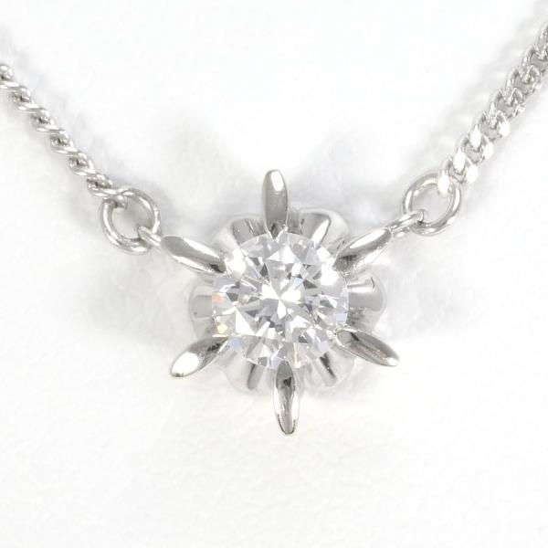 PT850 Platinum Diamond Necklace - 0.31 CT, 4.0gm Total Weight, Approx 39cm, Ladies' Silver Jewelry